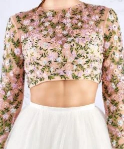 Formal Gowns Mac Duggal Ballgowns - 50526H Two Piece Floral Embroidered Ballgown