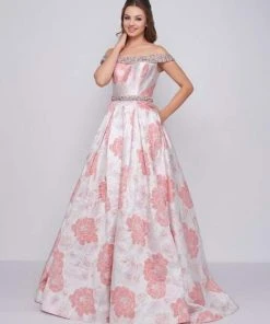 Mac Duggal Ballgowns - 66710H Embellished Off-Shoulder Ballgown