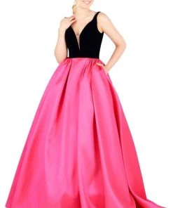 Mac Duggal Ballgowns - 66720H Vibrant Plunging Sweetheart Ballgown