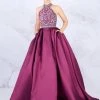 Mac Duggal Ballgowns - 67658H Embellished Halter Neck Ballgown 1 Mac Duggal Ballgowns - 67658H Embellished Halter Neck Ballgown