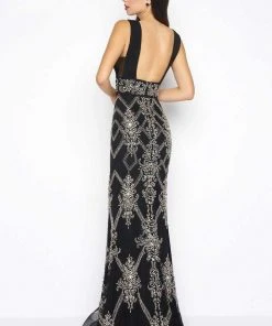 Formal Gowns Mac Duggal - Black White Red Style 50414R