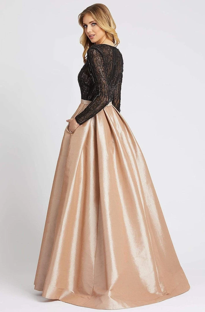 Formal Gowns Mac Duggal Couture - 12121D Long Sleeves Illusion Jewel Ballgown 4 Formal Gowns Mac Duggal Couture - 12121D Long Sleeves Illusion Jewel Ballgown