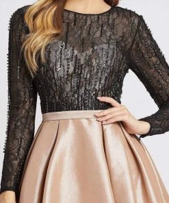 Formal Gowns Mac Duggal Couture - 12121D Long Sleeves Illusion Jewel Ballgown 9 Formal Gowns Mac Duggal Couture - 12121D Long Sleeves Illusion Jewel Ballgown