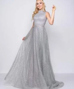 Formal Gowns Mac Duggal Couture - 20090D Embellished High Neck Dress With Train