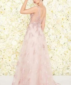 Mac Duggal Couture - 20092D Beaded Floral Embroidered A-line Dress