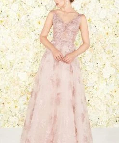 Mac Duggal Couture - 20092D Beaded Floral Embroidered A-line Dress