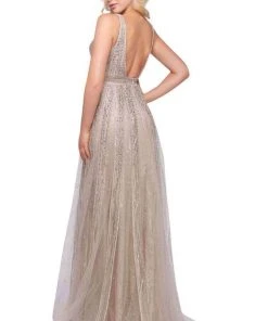 Formal Gowns Mac Duggal Couture - 50514D Beaded Deep V-neck A-line Dress 7 Formal Gowns Mac Duggal Couture - 50514D Beaded Deep V-neck A-line Dress