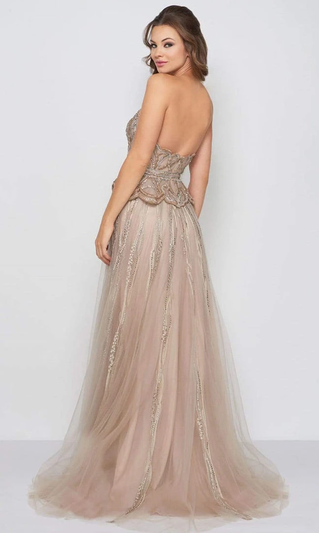 Mac Duggal Couture - 50561D Strapless Embellished Peplum A-line Dress Formal Gowns 4 Mac Duggal Couture - 50561D Strapless Embellished Peplum A-line Dress Formal Gowns