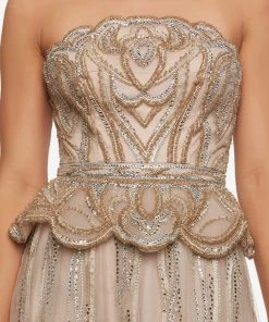 Mac Duggal Couture - 50561D Strapless Embellished Peplum A-line Dress Formal Gowns 7 Mac Duggal Couture - 50561D Strapless Embellished Peplum A-line Dress Formal Gowns