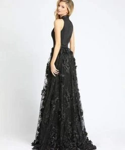 Formal Gowns Mac Duggal Evening - 12264D Floral Applique A-Line Evening Dress 6 Formal Gowns Mac Duggal Evening - 12264D Floral Applique A-Line Evening Dress