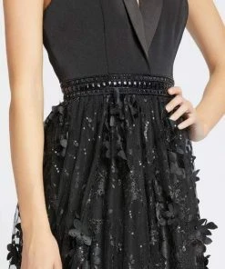 Formal Gowns Mac Duggal Evening - 12264D Floral Applique A-Line Evening Dress 7 Formal Gowns Mac Duggal Evening - 12264D Floral Applique A-Line Evening Dress