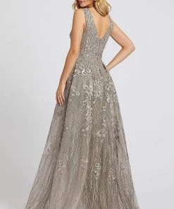 Mac Duggal Evening - 20155D Bead Embellished Gown With Overskirt Formal Gowns