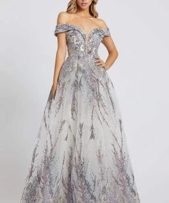 Mac Duggal Evening - 20174D Embellished Deep Off-Shoulder Ballgown Formal Gowns