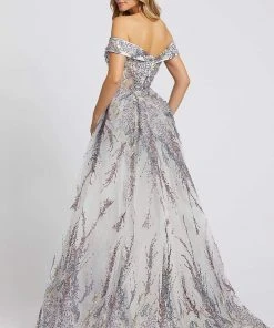 Mac Duggal Evening - 20174D Embellished Deep Off-Shoulder Ballgown Formal Gowns