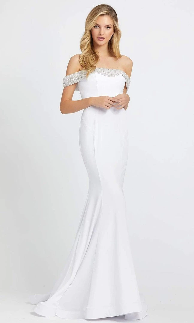 Mac Duggal Evening - 67155D Beaded Off-Shoulder Long Trumpet Gown 3 Mac Duggal Evening - 67155D Beaded Off-Shoulder Long Trumpet Gown