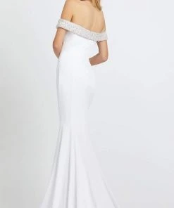 Mac Duggal Evening - 67155D Beaded Off-Shoulder Long Trumpet Gown