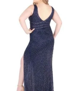 Mac Duggal Fabulouss - 4850F Beaded Plunging V-neck Sheath Dress