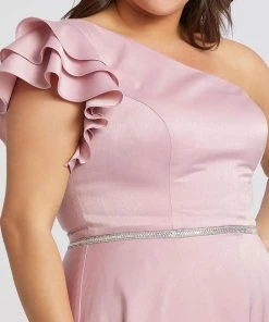 Formal Gowns Mac Duggal Fabulouss - 48979F Ruffled Sleeve Asymmetric Long Dress 7 Formal Gowns Mac Duggal Fabulouss - 48979F Ruffled Sleeve Asymmetric Long Dress