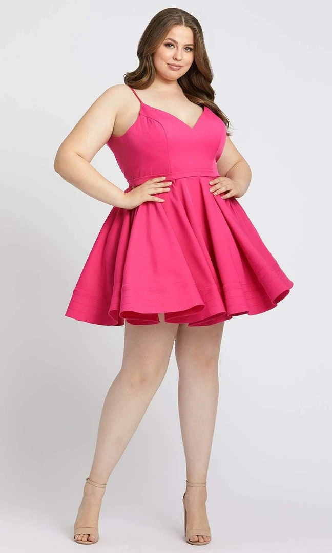 Cocktail Dresses Mac Duggal Fabulouss - 49225F V-Neckline Spaghetti Strap A-Line Dress 5 Cocktail Dresses Mac Duggal Fabulouss - 49225F V-Neckline Spaghetti Strap A-Line Dress