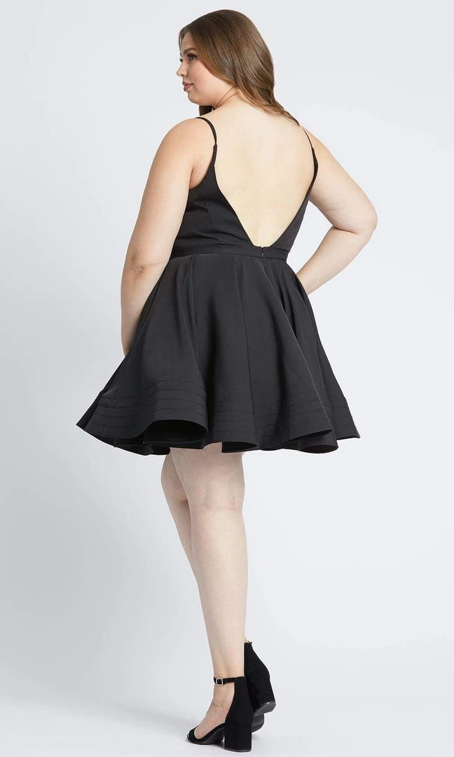 Cocktail Dresses Mac Duggal Fabulouss - 49225F V-Neckline Spaghetti Strap A-Line Dress 4 Cocktail Dresses Mac Duggal Fabulouss - 49225F V-Neckline Spaghetti Strap A-Line Dress