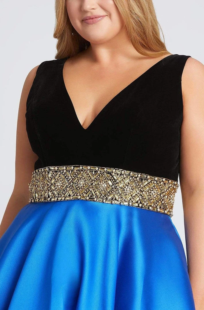 Mac Duggal Fabulouss - 66787F Embellished V-neck Ballgown With Train Formal Gowns 6 Mac Duggal Fabulouss - 66787F Embellished V-neck Ballgown With Train Formal Gowns