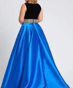 Mac Duggal Fabulouss - 66787F Embellished V-neck Ballgown With Train Formal Gowns 8 Mac Duggal Fabulouss - 66787F Embellished V-neck Ballgown With Train Formal Gowns