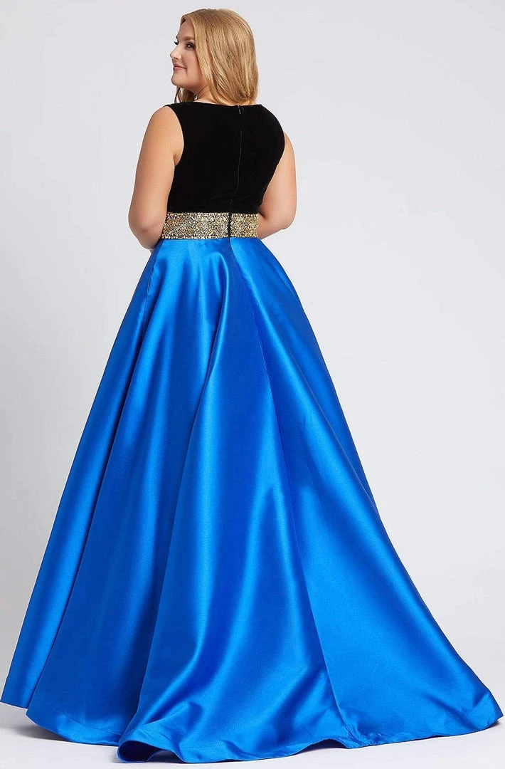 Mac Duggal Fabulouss - 66787F Embellished V-neck Ballgown With Train Formal Gowns 5 Mac Duggal Fabulouss - 66787F Embellished V-neck Ballgown With Train Formal Gowns