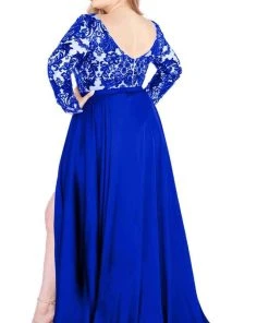 Mac Duggal Fabulouss - 66809F Sequined Lace Romper Overskirt Gown Formal Gowns