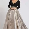 Mac Duggal Fabulouss - 67229F Long Sleeve Shiny Long Ballgown Formal Gowns
