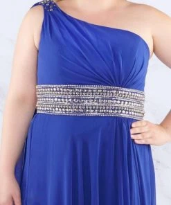 Mac Duggal Fabulouss - 77371F Beaded One Shoulder Chiffon A-line Dress 7 Mac Duggal Fabulouss - 77371F Beaded One Shoulder Chiffon A-line Dress