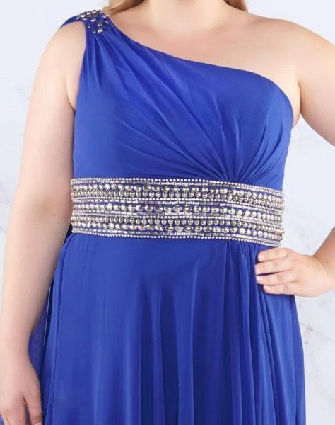 Mac Duggal Fabulouss - 77371F Beaded One Shoulder Chiffon A-line Dress 5 Mac Duggal Fabulouss - 77371F Beaded One Shoulder Chiffon A-line Dress