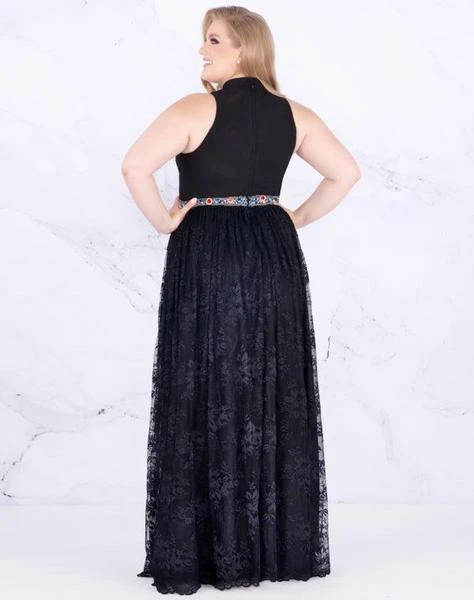 Mac Duggal Fabulouss - 77529F High Halter Lace A-line Dress 4 Mac Duggal Fabulouss - 77529F High Halter Lace A-line Dress