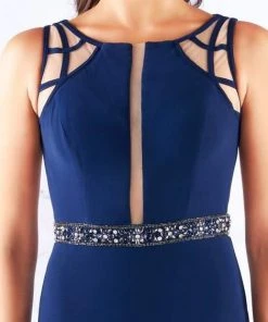 Mac Duggal Flash - 2062L Crisscross-Paneled Illusion Jersey Gown 6 Mac Duggal Flash - 2062L Crisscross-Paneled Illusion Jersey Gown