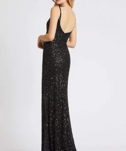 Formal Gowns Mac Duggal Flash - 5064L Full Sequin V Neck Sleeveless Fitted Gown