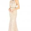 Formal Gowns Mac Duggal Flash - 66835L Bedazzled Halter Trumpet Dress With Train
