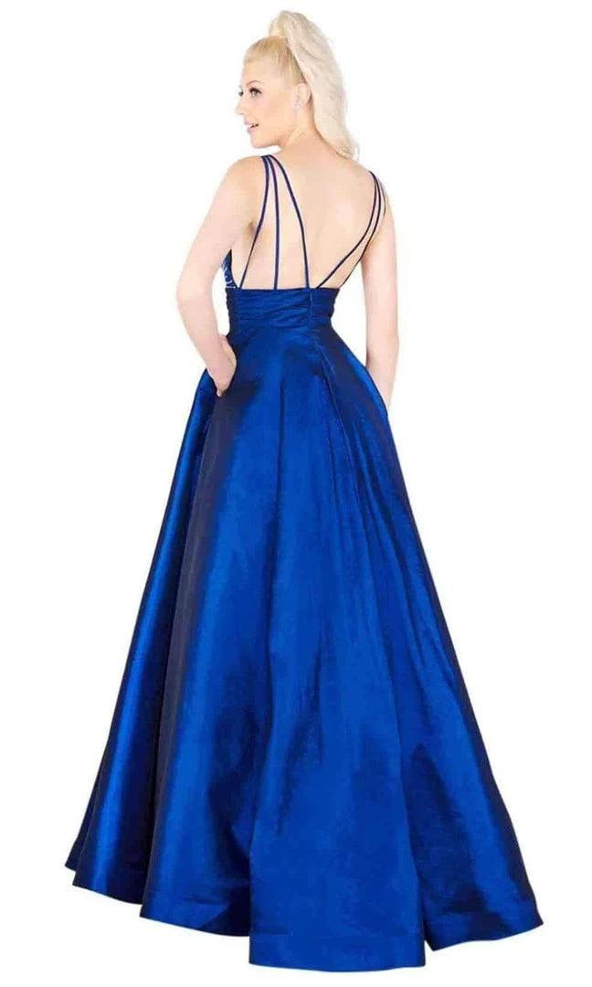 Mac Duggal Flash - 66926L Bead Embellished Plunging V Neck Ballgown 4 Mac Duggal Flash - 66926L Bead Embellished Plunging V Neck Ballgown