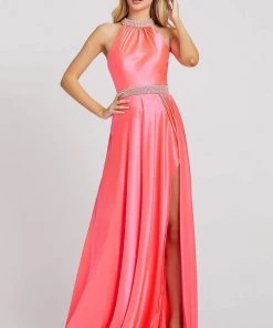 Mac Duggal Flash - 67339L Embellished Halter A-line Gown