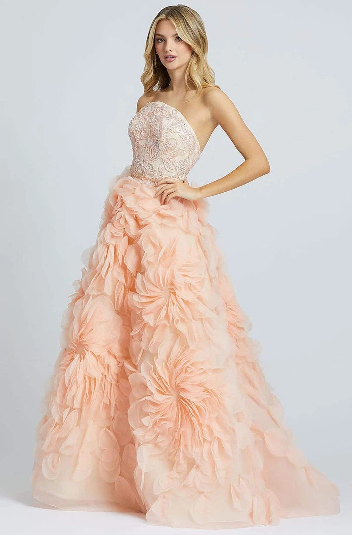 Mac Duggal Prom - 11119M Strapless Embroidered Ruffled A-line Gown Formal Gowns 3 Mac Duggal Prom - 11119M Strapless Embroidered Ruffled A-line Gown Formal Gowns