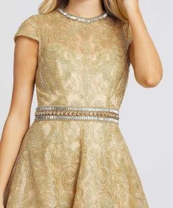 Mac Duggal Prom - 12326M Crystal Embellished Embroidered A-Line Gown