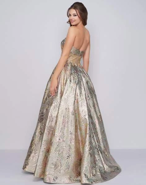 Mac Duggal Prom - 2099M Embossed Metallic Brocade Strapless Ballgown 4 Mac Duggal Prom - 2099M Embossed Metallic Brocade Strapless Ballgown