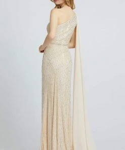 Mac Duggal Prom - 5094M One Shoulder Beaded Dress With Slit 6 Mac Duggal Prom - 5094M One Shoulder Beaded Dress With Slit