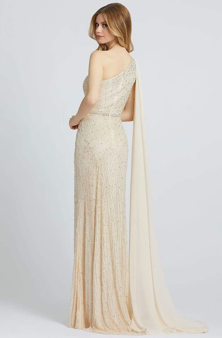 Mac Duggal Prom - 5094M One Shoulder Beaded Dress With Slit 4 Mac Duggal Prom - 5094M One Shoulder Beaded Dress With Slit