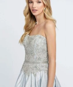 Formal Gowns Mac Duggal Prom - 66700M Strapless Bead-Crusted Bodice Ballgown