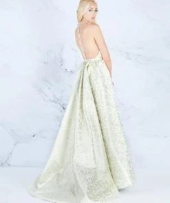 Mac Duggal Prom - 66741M Crystal Accented Halter Dress With Overskirt Formal Gowns 7 Mac Duggal Prom - 66741M Crystal Accented Halter Dress With Overskirt Formal Gowns