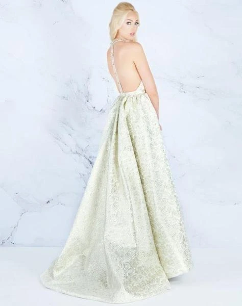 Mac Duggal Prom - 66741M Crystal Accented Halter Dress With Overskirt Formal Gowns 4 Mac Duggal Prom - 66741M Crystal Accented Halter Dress With Overskirt Formal Gowns