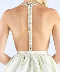 Mac Duggal Prom - 66741M Crystal Accented Halter Dress With Overskirt Formal Gowns 9 Mac Duggal Prom - 66741M Crystal Accented Halter Dress With Overskirt Formal Gowns