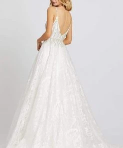 Mac Duggal Prom - 67309M Bedazzled Plunging V-neck A-line Gown Formal Gowns 6 Mac Duggal Prom - 67309M Bedazzled Plunging V-neck A-line Gown Formal Gowns