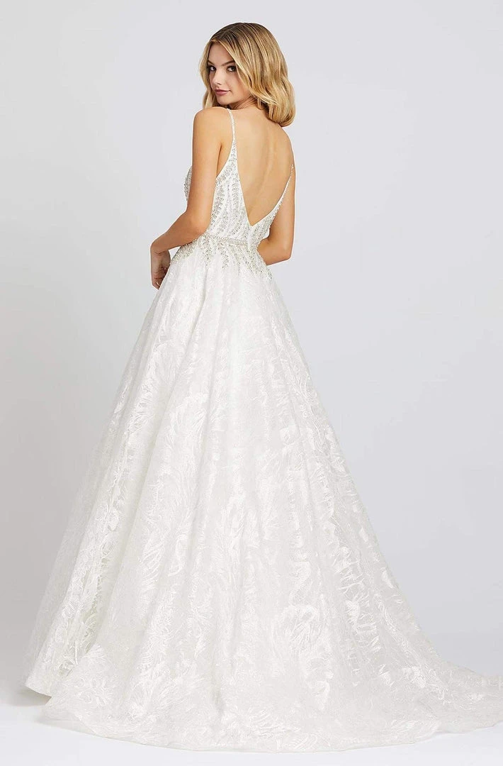 Mac Duggal Prom - 67309M Bedazzled Plunging V-neck A-line Gown Formal Gowns 4 Mac Duggal Prom - 67309M Bedazzled Plunging V-neck A-line Gown Formal Gowns