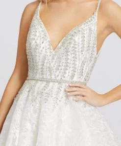 Mac Duggal Prom - 67309M Bedazzled Plunging V-neck A-line Gown Formal Gowns 7 Mac Duggal Prom - 67309M Bedazzled Plunging V-neck A-line Gown Formal Gowns