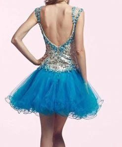 Mac Duggal Prom 82095 Sequined Deep V-back Dress 6 Mac Duggal Prom 82095 Sequined Deep V-back Dress